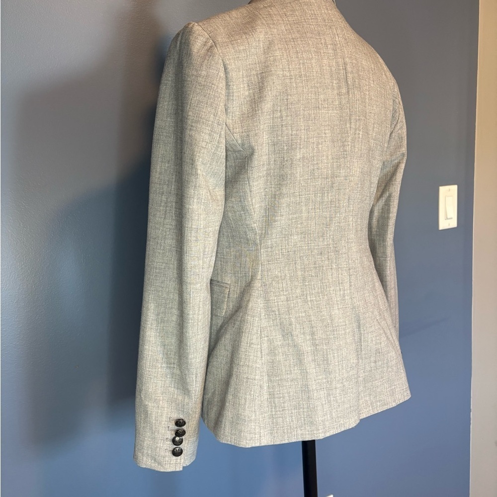 Banana Republic Light Gray Double-Breasted Blazer Size 2 - Picture 5 of 12